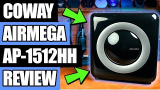 COWAY AIRMEGA AP1512HH AIR PURIFIER REVIEW  IM IMPRESSED [upl. by Kentiggerma]