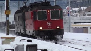 SBB Lok Re 1010 in Birrfeld mit Stahlgüterzug  Schweizerische Bundesbahn [upl. by Llerud]