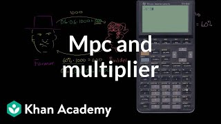 MPC and multiplier  Macroeconomics  Khan Academy [upl. by Leiuqeze]