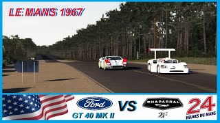 Chaparral 2F VS Ford GT40 MK II  Le Mans  Assetto Corsa [upl. by Dewey]