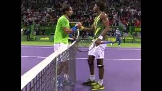 Rafael Nadal vs Gael Monfils  2012 ATP Qatar Open [upl. by Sanger]