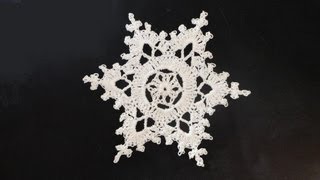 How To Crochet Snowflakes [upl. by Odicalp20]