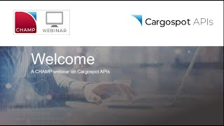 WEBINAR Connecting air cargo with Cargospot APIs [upl. by Rebmak]