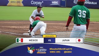 Highlights  Game 39 Mexico vs Japan  2024 WBSC U15 Baseball World Cup [upl. by Arimihc]