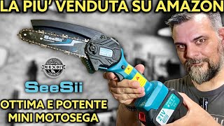 La mini motosega ricaricabile con oliatore più venduta sconto amazon Potatura e giardinaggio SEESII [upl. by Ielirol]