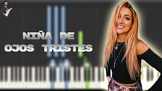 Belén Aguilera  Niña de ojos tristes  Instrumental Piano Tutorial  Partitura  Karaoke  MIDI [upl. by Rolat782]