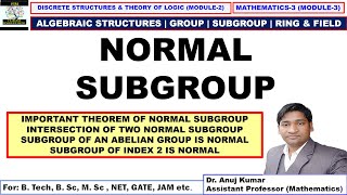 Normal Subgroup in Group Theory  Normal Subgroup Theorem Proof  Normal Subgroup Examples  Index H [upl. by Notirb]