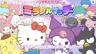 New Sanrio Game Miracle Match is released [upl. by Drarehs]