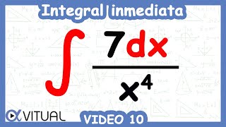 Integral inmediata ejemplo 10  Cálculo integral  Vitual [upl. by Narcissus]