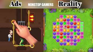 Gardenscapes Mobile Game Ads vs Reality New Games 2021 [upl. by Anelagna]