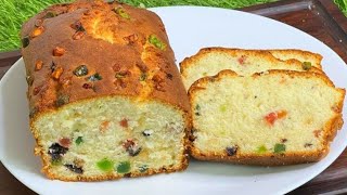 Bakery Style Fruit Cake Recipe ❤️  Soft Spongy and Delicious Fruit Cake 🍰  Vanilla Fruit Cake [upl. by Esojnauj739]