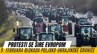 Protesti širom Evrope Poljoprivrednici blokirali holandskobelgijsku granicu [upl. by Nedrah689]