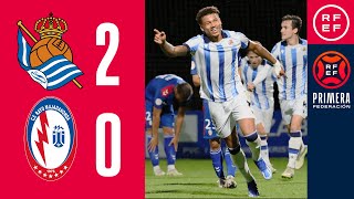 Resumen PrimeraFederación  Real Sociedad de Fútbol B 20 CF Rayo Majadahonda  Jornada 10 Grupo 1 [upl. by Annairt]