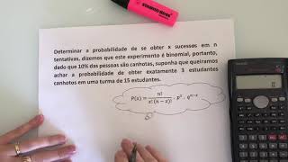 Cálculo da Distribuição Binomial 📊 variável discreta [upl. by Marie-Ann]