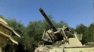 Close look at M163 Vulcan 20mm 3000 RPM Gatling Anti Aircraft Gun on M113 [upl. by Noemis]