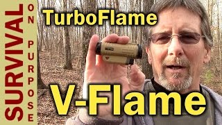 TurboFlame V Flame Windproof Lighter  Survival Gear [upl. by Enimajneb]