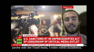 Video con traduzioneRT intervista Leonardo Sinigaglia attivista di Contronarrazione [upl. by Lenno533]