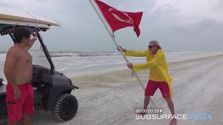 Red Tide vs Hurricane Michael at Siesta Key Beach October 10 2018 [upl. by Annawahs]