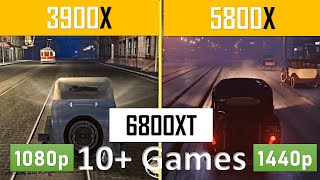 Ryzen 3900X vs 5800X with 6800XT in 1080p amp 1440p [upl. by Emaj]