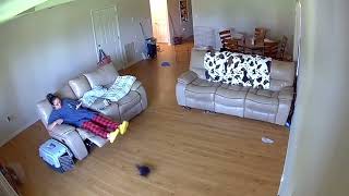 Woman Accidentally Hits Dog While Reclining Chair  1516903 [upl. by Woolcott]