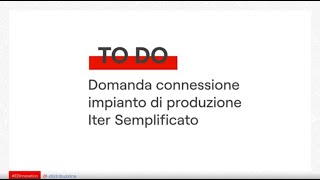 Domanda di connessione impianto produzione Iter Semplificato [upl. by Llatsyrk]