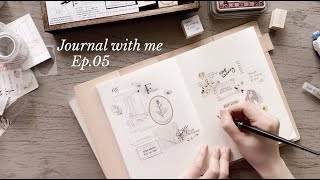 Aesthetic Journaling EP 05  with bgm music only [upl. by Mulderig]