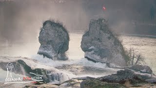 Rhine Falls winter sensational Rhinefalls Rheinfall Winter Neuhausen Schaffhausen Switzerland [upl. by Plerre]