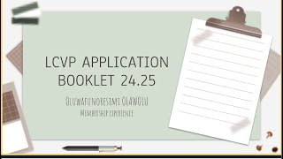 LCVP APPLICATION [upl. by Leslie242]