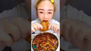 Crunchy Swiss chard roots crunchy and fragrant 😱 😱😋🍜🤤 cowhide food eating delicious cooking [upl. by Morlee]