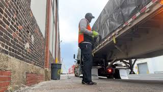 Tarping a load in Baltimore [upl. by Benita746]