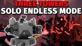 Solo Endless Mode Waves 190 On Junction With Three Towers Cheap Way  Tower Defense X [upl. by Ijneb438]