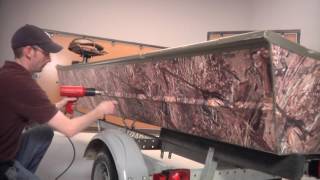 Mossy Oak Graphics Boat Wrap Install [upl. by Dinsmore]