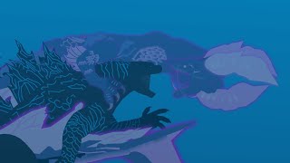 Godzilla vs Tiamat  Godzilla X Kong  animation  Spoilers [upl. by Pedro846]