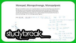 Monopol Monopolmenge Monopolpreis  Volkswirtschaftslehre [upl. by Einreb]