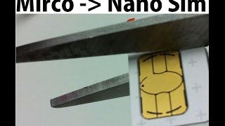 Große MircoSim Chip zu NanoChip zuschneiden  Mirco Sim cut Nano Sim Chip [upl. by Draude]