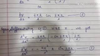 Derive Schrodinger wave equation BSc chemistry [upl. by Demeyer213]