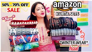 Amazon Winter Wear Woolen Kurti amp Kurta Pant Set 💕 Haul Start ₹385💕Special Partywear Velvet Dupatta [upl. by Pendergast]