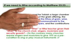 Are Christians Commanded To Tithe According To Matthew 2323 [upl. by Cissie248]