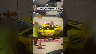 Pilot Tries Lamborghini Airport Follow Me Car [upl. by Gnilsia]