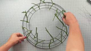 How to make your own Wreath Base Tutorial by Hot Mesh Mom [upl. by Fotzsyzrk]