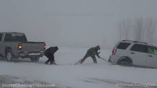 I29 Winter Storm Southeast North Dakota Spinouts  2212022 [upl. by Cost]