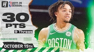 Carsen Edwards IS ON FIRE Full Highlights vs Cavaliers 20191015  30 Points 9 Threes [upl. by Minor]