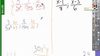 64 how to find least common denominators with variables expressions [upl. by Shaylah106]