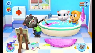 बोलने वाली बिल्ली का गेम  billi wala game  my talking tom and friends episode1 Billigame game4ap [upl. by Atnovart407]