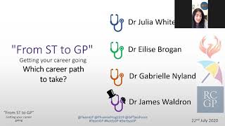 Which Career Path to Take  From ST to GP  Getting Your Career Going [upl. by Vivia857]