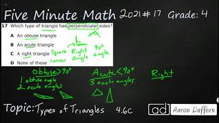 4th Grade STAAR Practice Types of Triangles 46C  3 [upl. by Attenoj]