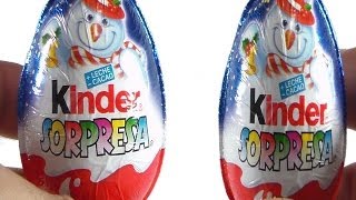 3 HUEVOS KINDER SORPRESA3 KINDER MAGIC NAVIDADKINDER SURPRISE EGGS CHRISTMAS [upl. by Harmaning]