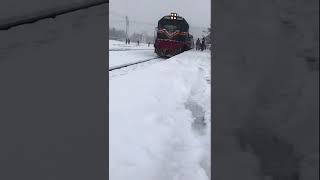 Snowfall  Quetta snowfall  Train in snow  Train weather  Quetta weather [upl. by Pammy]