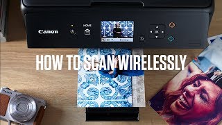 Canon PIXMA TS Series How to scan wirelessly [upl. by Enirhtac]