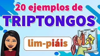 20 Ejemplos de Triptongos I Triptongos I FÁCILES Y SENCILLOS I En 1 MINUTO [upl. by Huston]